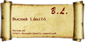 Bucsek László névjegykártya